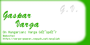 gaspar varga business card